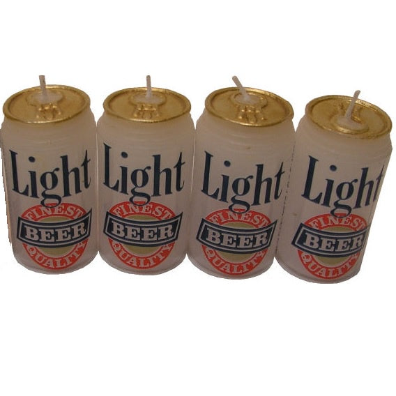 Beer Can Candles - 4 Pkt