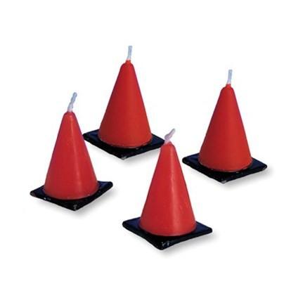 Road Cone Candles - 6 Pkt
