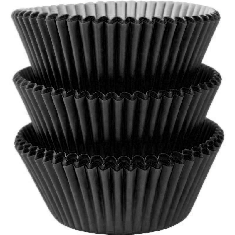 Black Cupcake Cases - 75 Pkt