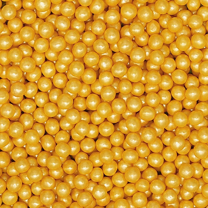Gold Sugar Pearls 4mm - 80g