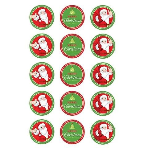 Father Christmas Edible Cupcake Images