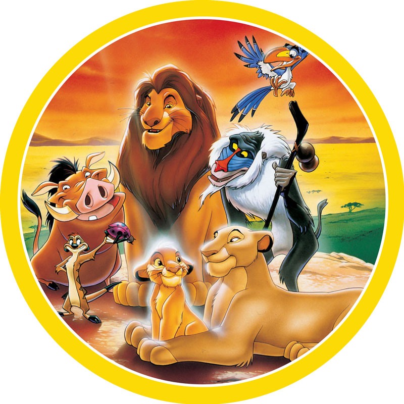 The Lion King Group Edible Cake Image