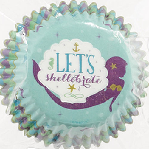 Amscan | Mermaid Wishes Cupcake Papers | Mermaid Party Theme & Supplies