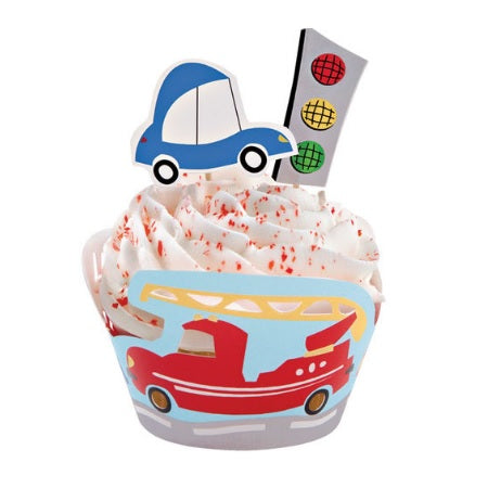 Wilton Cupcake Wraps'n Pix - Wheels | Cars Party Theme & Supplies