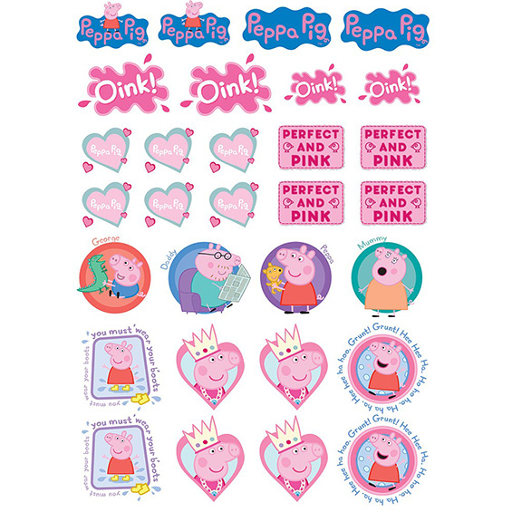 Peppa Pig Edible Icons - 30pc Sheet