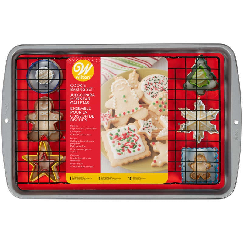 Wilton | Happy Holidays Cookie Baking Set | Christmas Baking Supplies