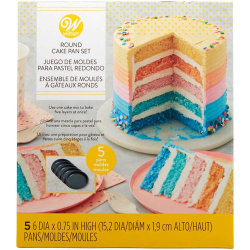 Wilton | easy layer 6" cake pan set of 5 | baking party supplies