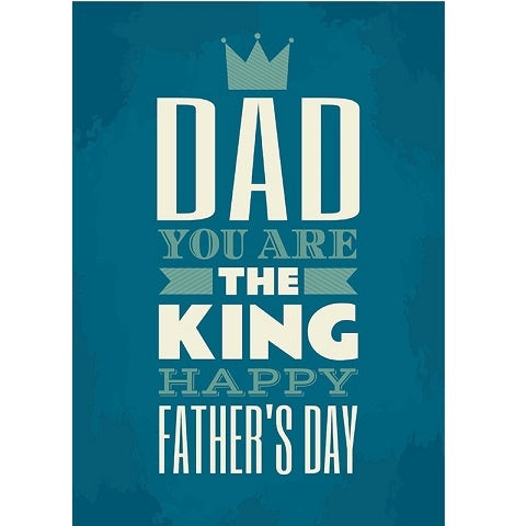 Happy Fathers Day King Edible Cake Image - A4 Size