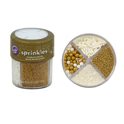 Wilton | Gold Mix Sprinkles | Gold Cake Decorations