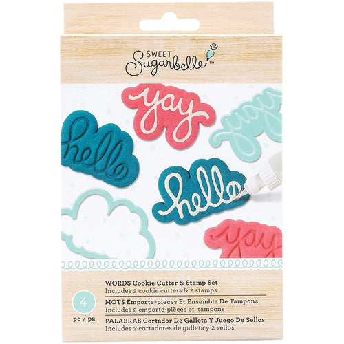 Sweet Sugarbelle | Stamp & cutter word set | cake decorating tools