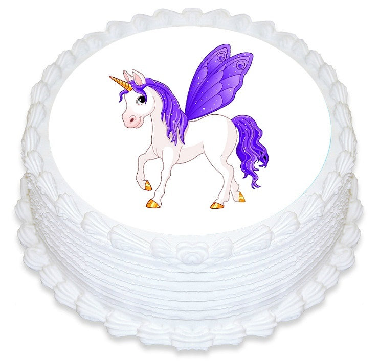 Fairy Unicorn Edible Cake Image