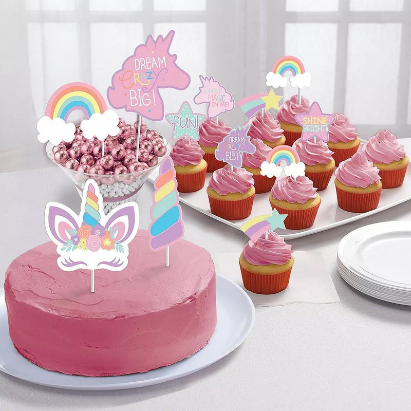 Sweet Table And Big Unicorn Cake For Baby Girl First Birthday. Stock Photo,  Picture and Royalty Free Image. Image 116783904.
