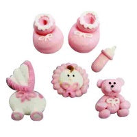 Baby Girl Icing Decoration