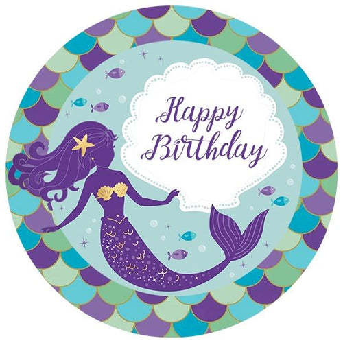 Mermaid Wishes Edible Cake Image | Mermaid Party Supplies