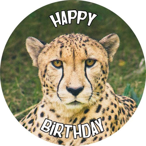 Cheetah Edible Cake Image | Cheetah Party Supplies