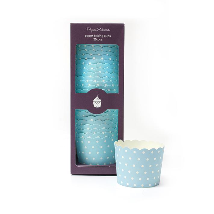Paper Eskimo Blue Dots Cupcake Papers