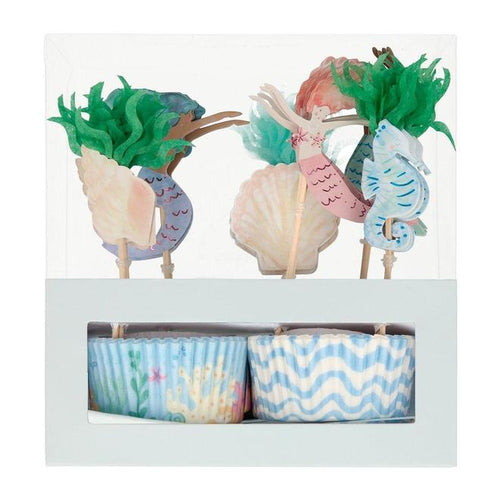 Meri Meri | Mermaid Cupcake Kit | Mermaid Cake Decorations