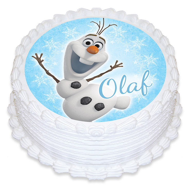 Frozen Olaf Edible Cake Image