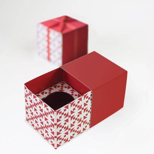 Paper Eskimo Cupcake Gift Boxes - Aztec Red
