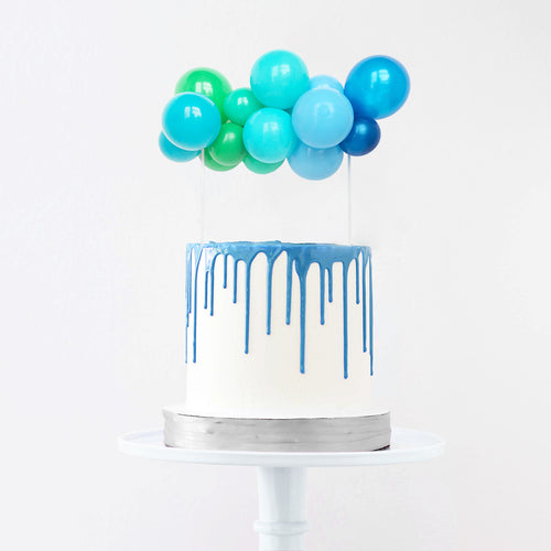 Blue Balloon Garland Cake Topper | Mermaid Cake Decorations