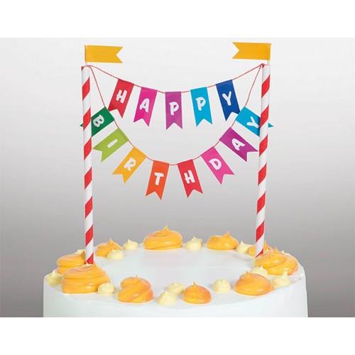 Happy Birthday Bunting Cake Topper