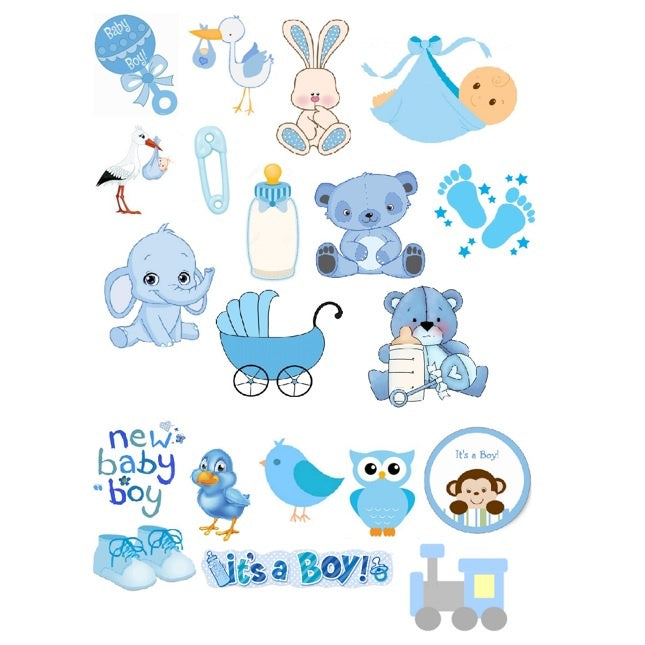 Boy Baby Shower Edible Icons
