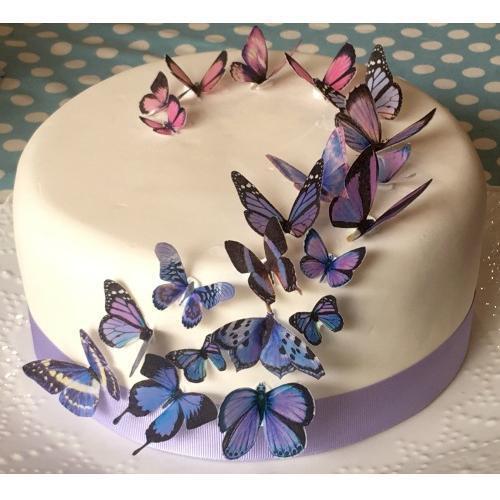 Sweet Whimsy Purple Butterfly Edible Images