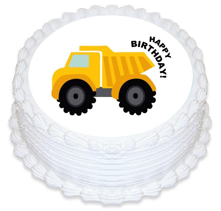 Dump Truck Edible Cake Image