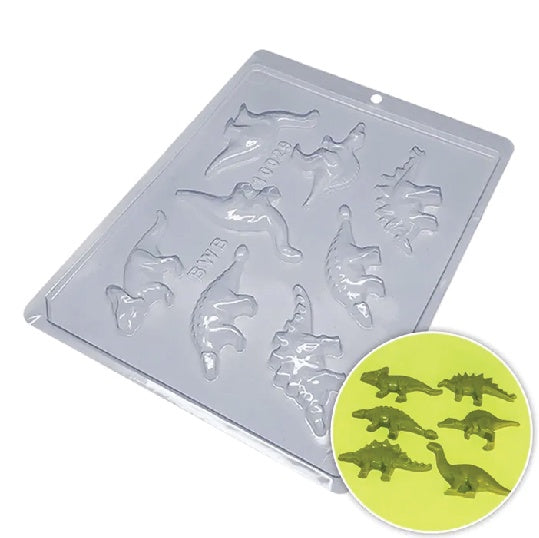 Bakery Sugarcrafty | assorted dinosaur plastic candy mould | dinosaur party supplies NZ