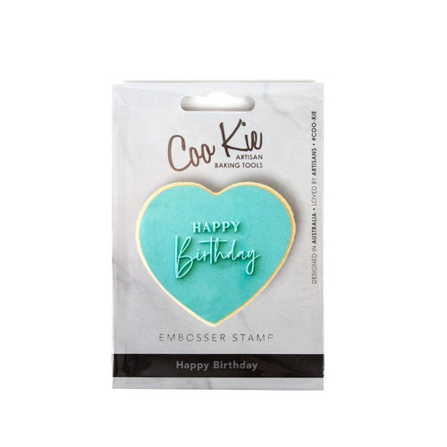 Coo Kie | Happy Birthday Embosser Stamp | Birthday Cookie Supplies