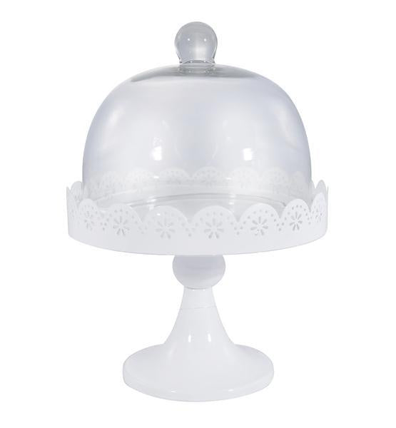 Doily Lace Domed Cake Stand Hire