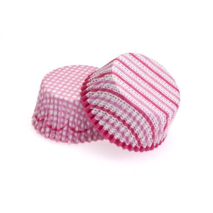 Pink Hearts Cupcake Papers