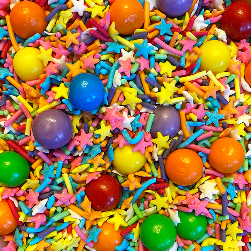 Rainbow Bubblegum Pop Sprinkle Medley | Rainbow Cake Decorations