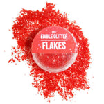 GoBake | Red Edible Glitter Flakes | Red Cake Decorations